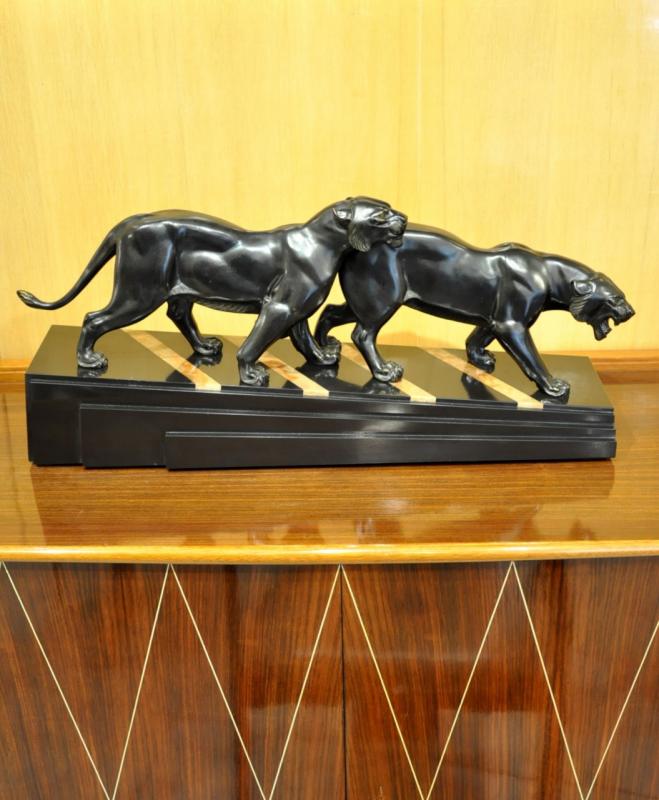 ROCHARD IrÃ©nÃ©e COUPLE OF PANTHERS ART DECO 1930, More Informations...