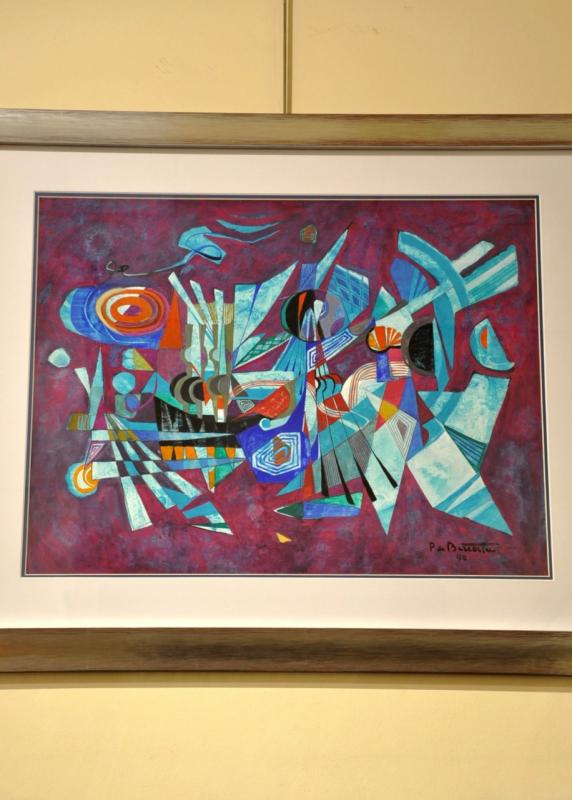 PIERRE DE BERROETA TABLEAU ABSTRAIT GOUACHE 1990, Plus d'infos...