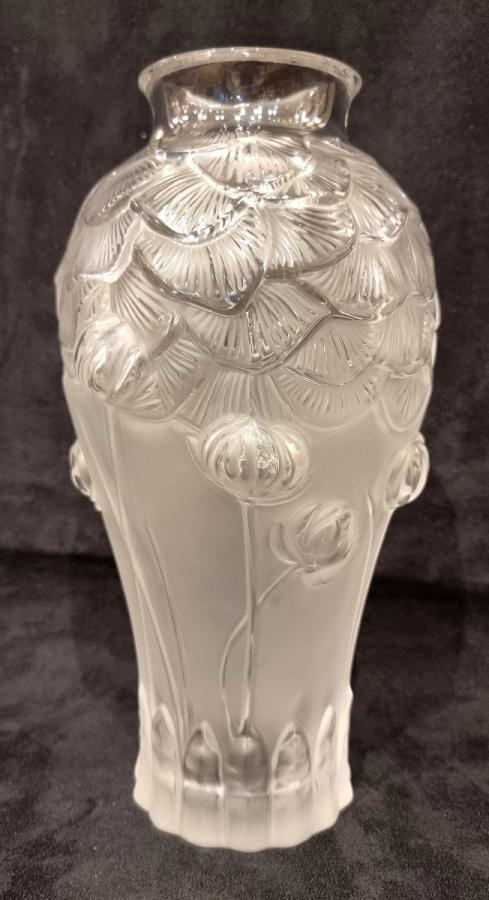 Lalique France Vase Cristal Modèle Giverny , Plus d'infos...
