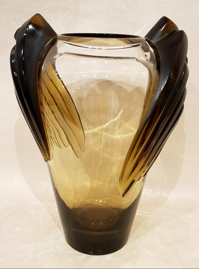 Marie-claude Lalique Vase Marrakech Cristal Couleur , Plus d'infos...