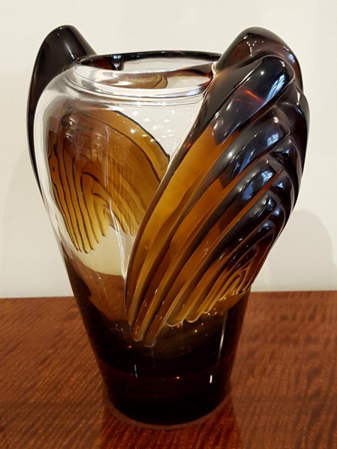 Marie-claude Lalique Vase Marrakech Cristal Couleur , Plus d'infos...