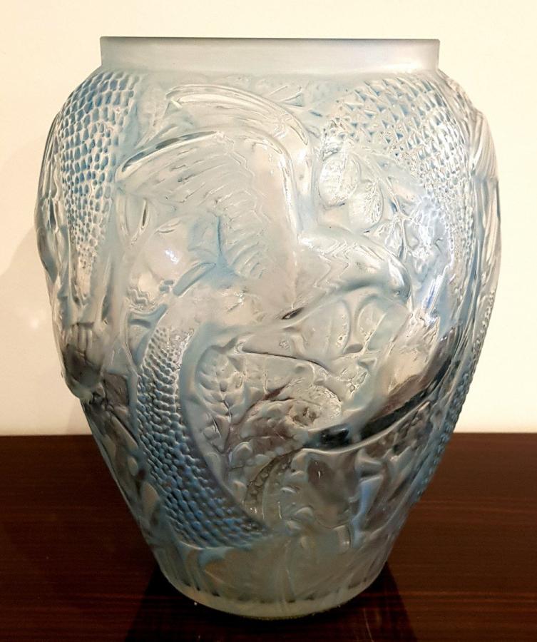 Pierre d'Avesn Vase Oiseaux Du Paradis Art Deco 1930 , Plus d'infos...